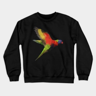 Low Poly Rainbow Lorikeet Crewneck Sweatshirt